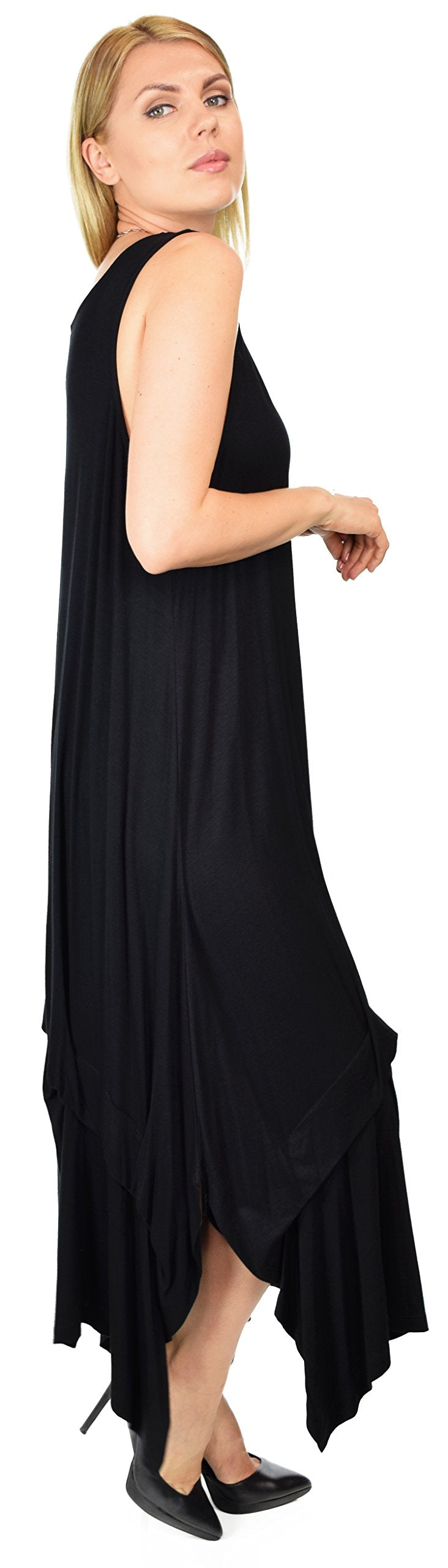 Sleeveless Loose Fitting Maxi Summer Dress in Plus Sizes