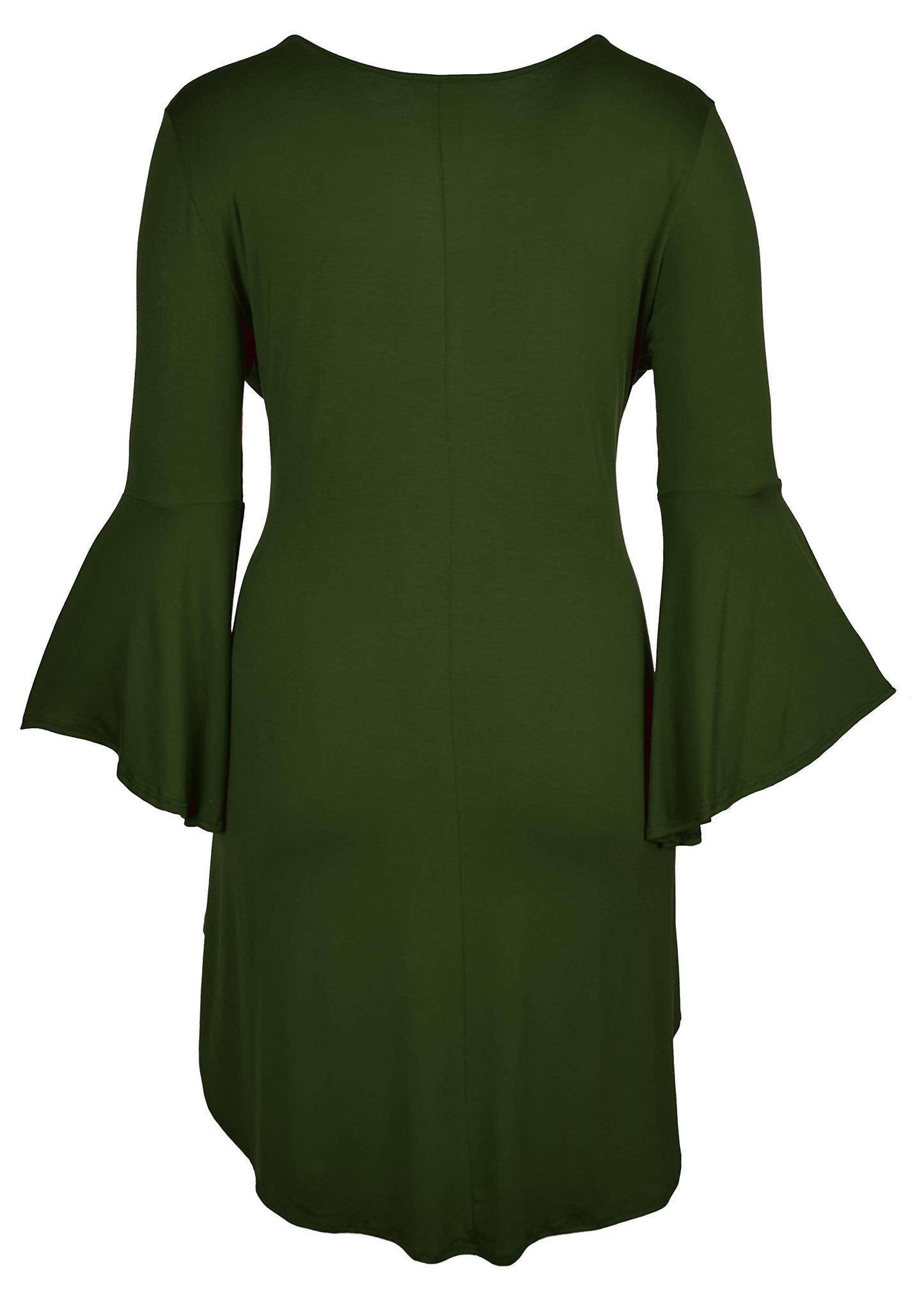 Women Plus Size High Low Bell Sleeve Gothic Blouse Tunic Top