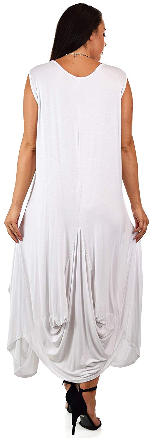 Dare2BStylish Plus Size High Low Sleeveless Loose Fitting Maxi Dress