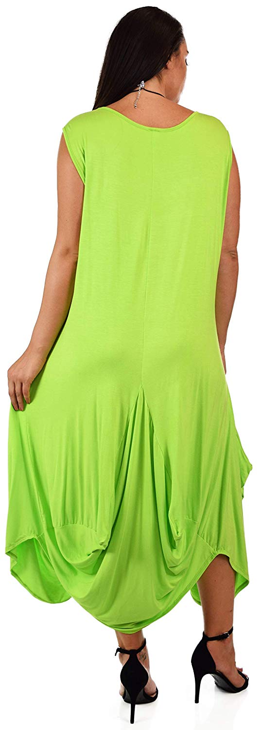 Dare2BStylish Plus Size High Low Sleeveless Loose Fitting Maxi Dress
