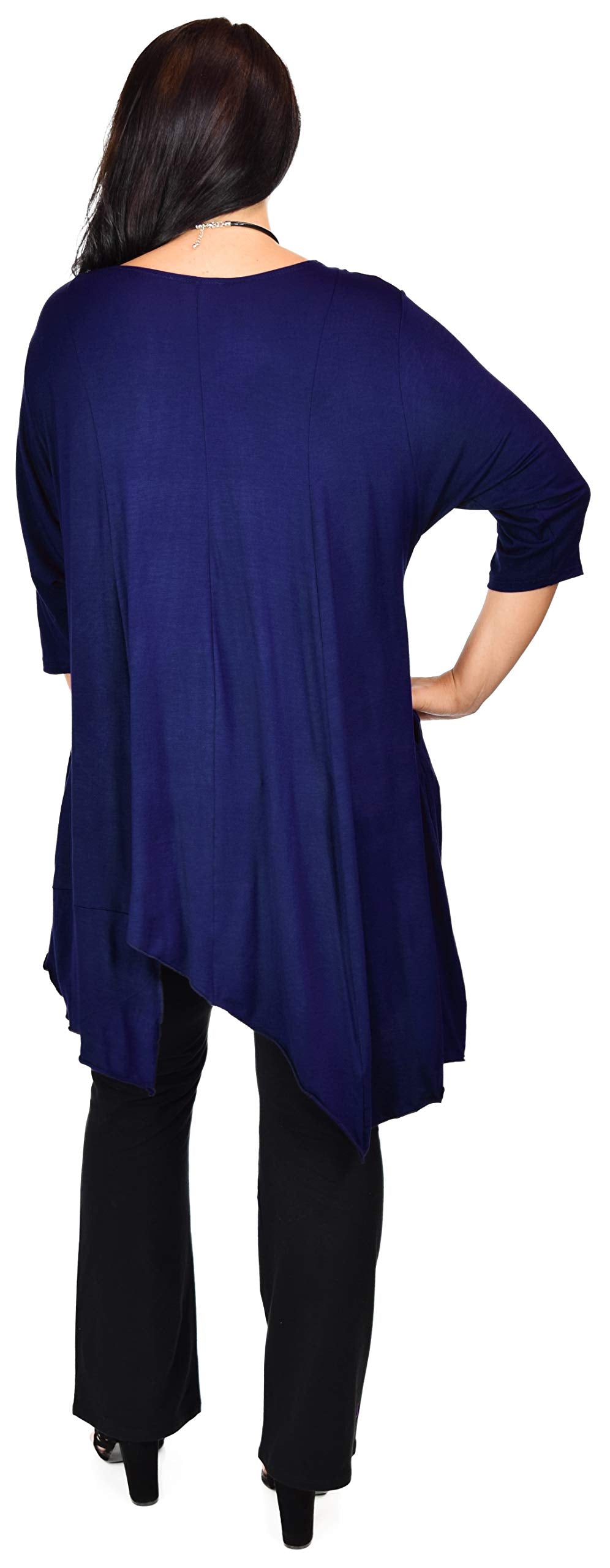 Plus Size Tunic, Full figured tunic, Summer Tunic,  Asymmetrical Tunic, Long Tunic, Designer Tunic, Women Tunic