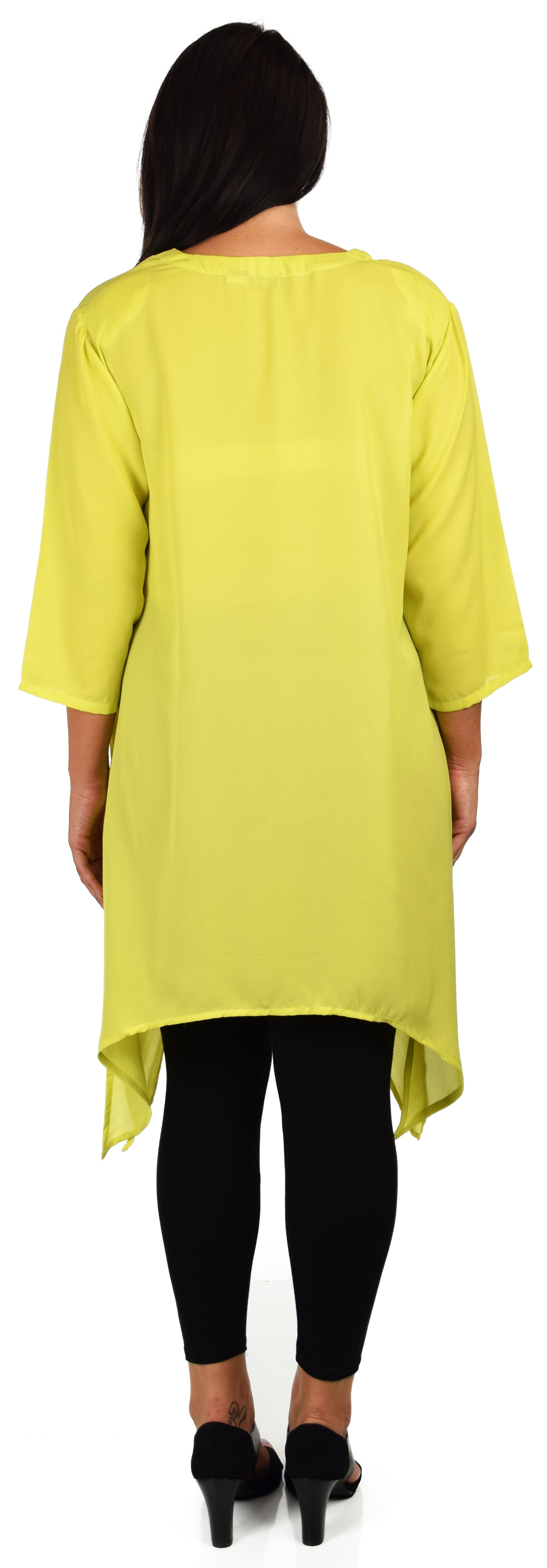Comfy Georgette Tunic, Asymmetrical Plus size Tunic, Fish tail Tunic, Plus size top with side pockets
