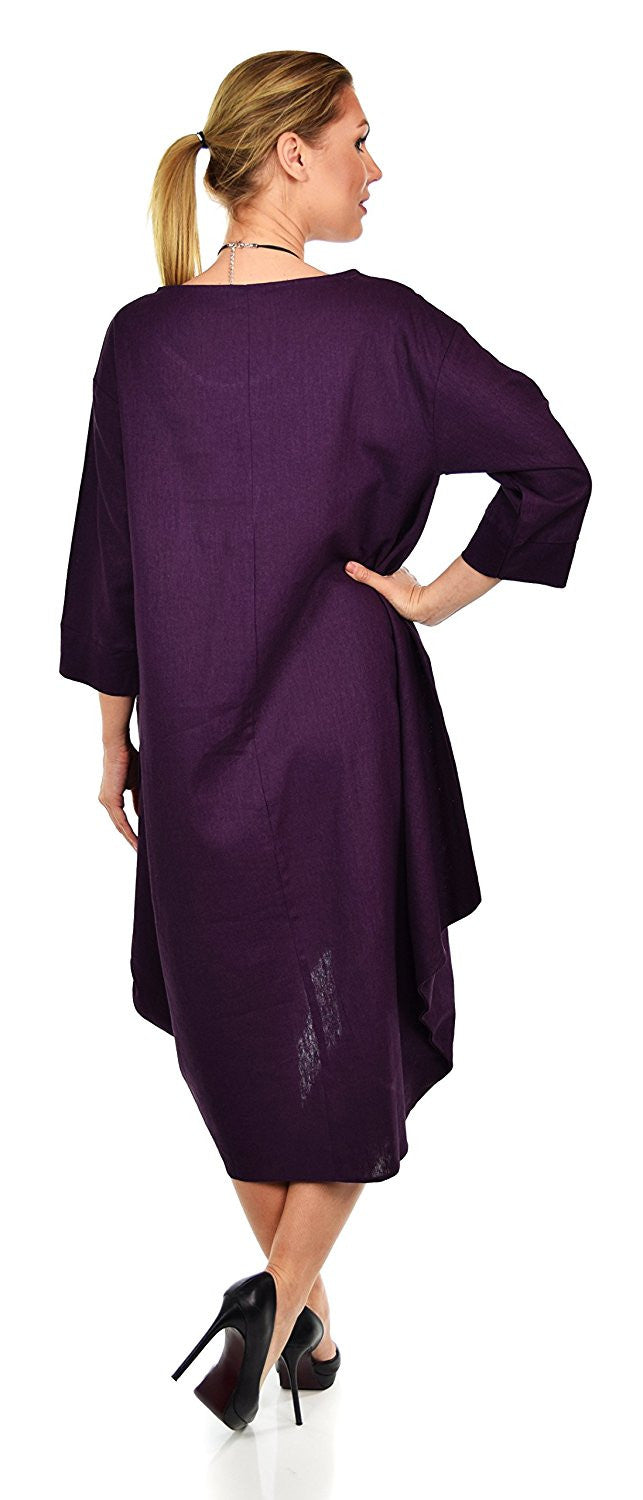 Linen Dress, Designer Linen Dress, Quirky Linen Dress, Lagenlook Linen Dress, Balloon Dress