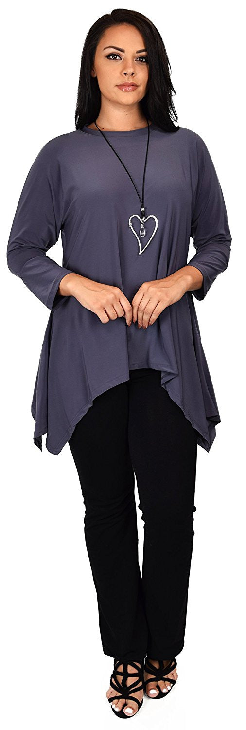 Summer Asymmetrical Fishtail Swing Tunic Shirt Top
