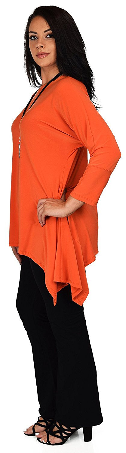 Summer Asymmetrical Fishtail Swing Tunic Shirt Top