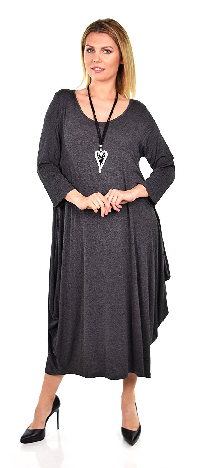Lagenlook Plus Size Summer Dress Quirky Loose Fitting