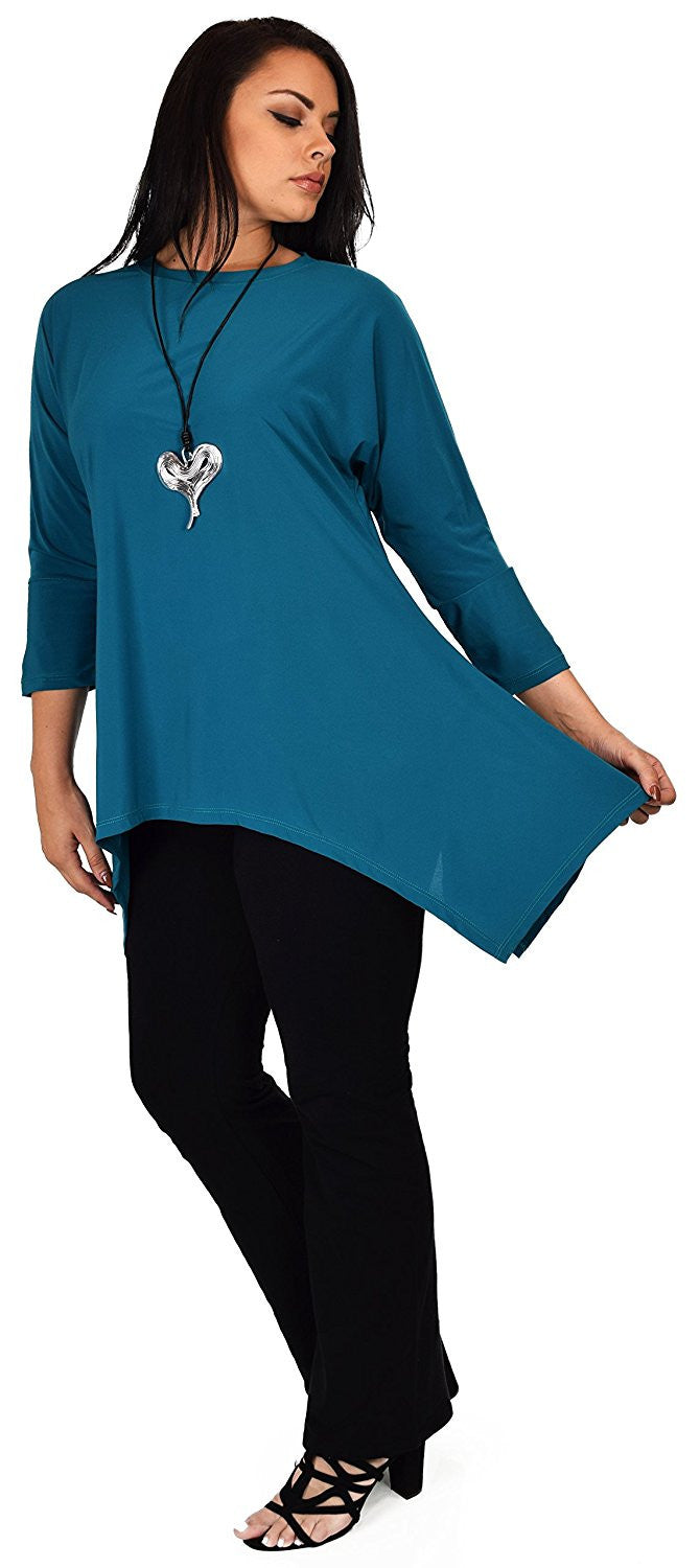 Summer Asymmetrical Fishtail Swing Tunic Shirt Top