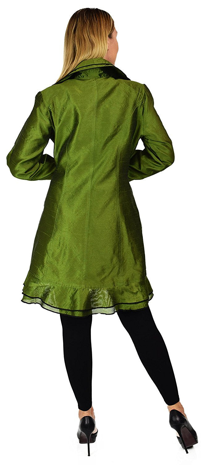 Designer Jacket, Poly Silk Jacket, Women Jacket, Dupioni Silk Blazer Jacket | Regular & Plus Sizes