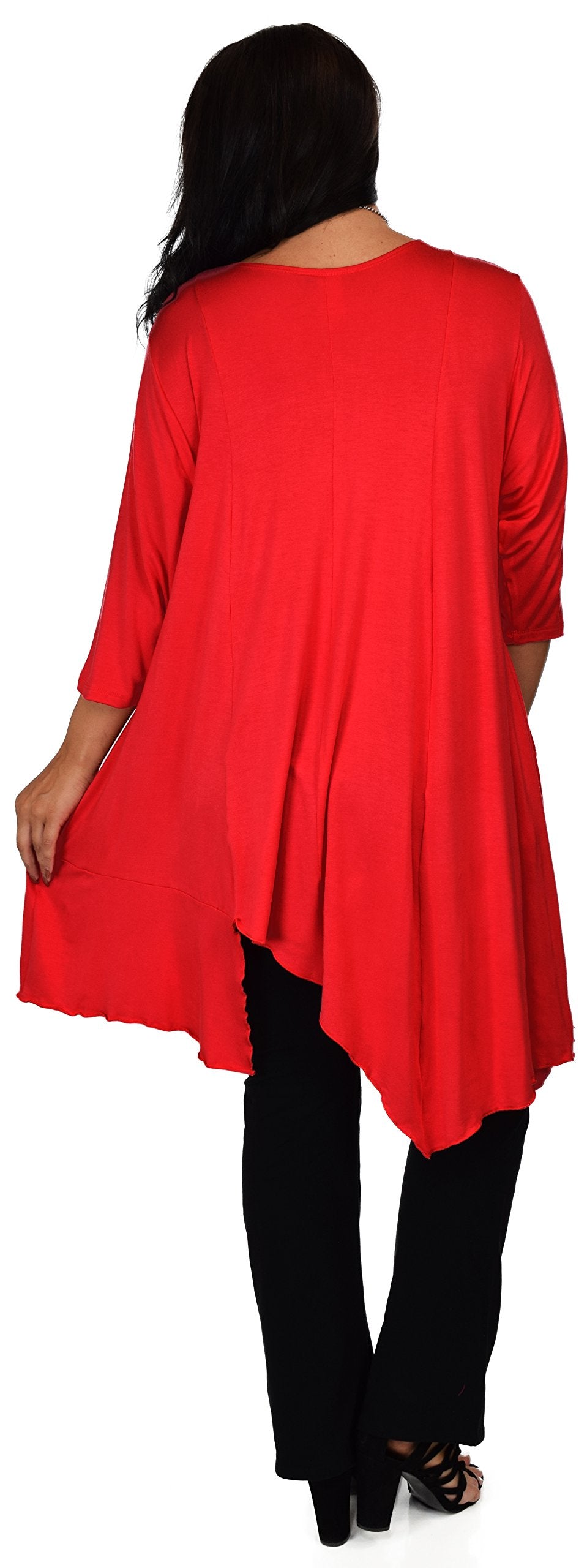 Plus Size Tunic, Full figured tunic, Summer Tunic,  Asymmetrical Tunic, Long Tunic, Designer Tunic, Women Tunic