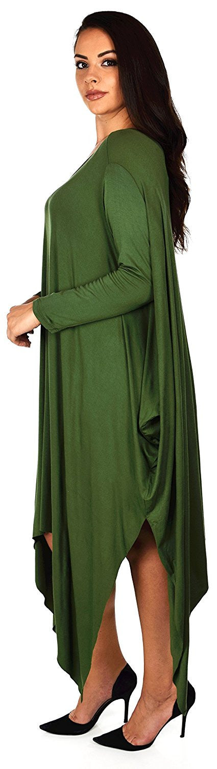 Plus Size Tunic Dress, Asymmetrical Tunic Dress, Comfortable Long Tunic Dress