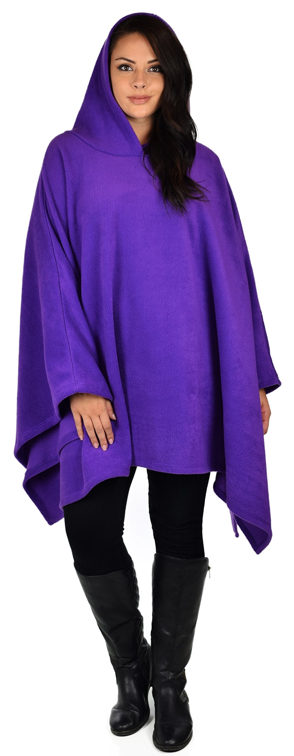 Dare2bStylish Women Poncho Style Hoodie Sweater Fleece Cover Up for Cold Weather