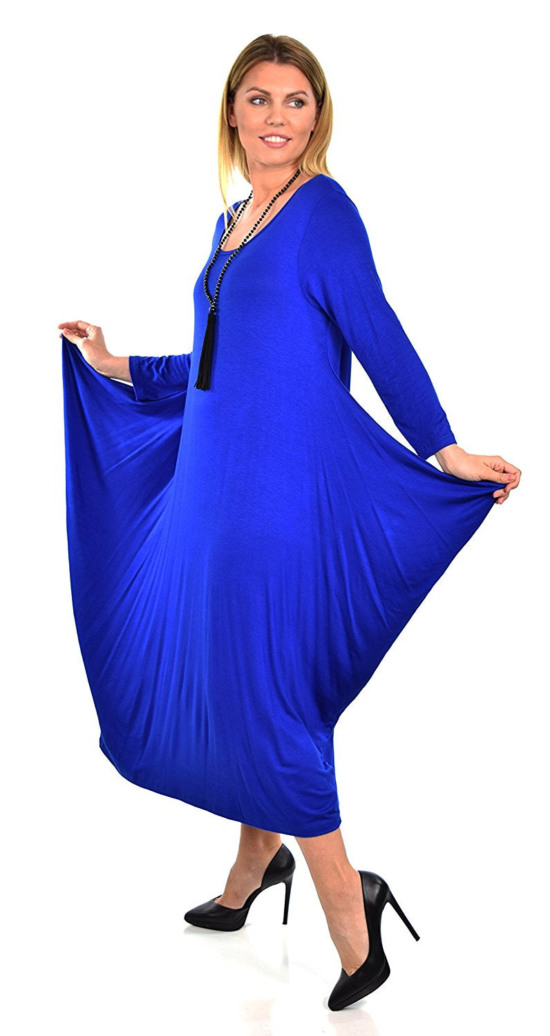 Lagenlook Plus Size Summer Dress Quirky Loose Fitting