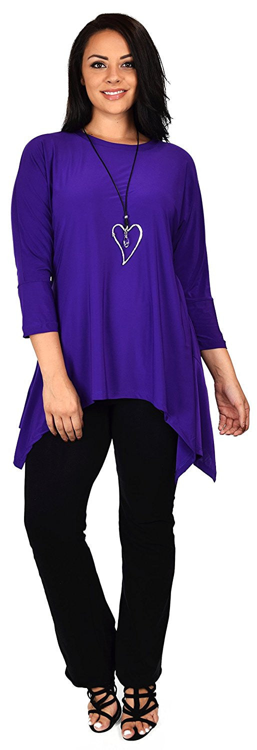 Summer Asymmetrical Fishtail Swing Tunic Shirt Top