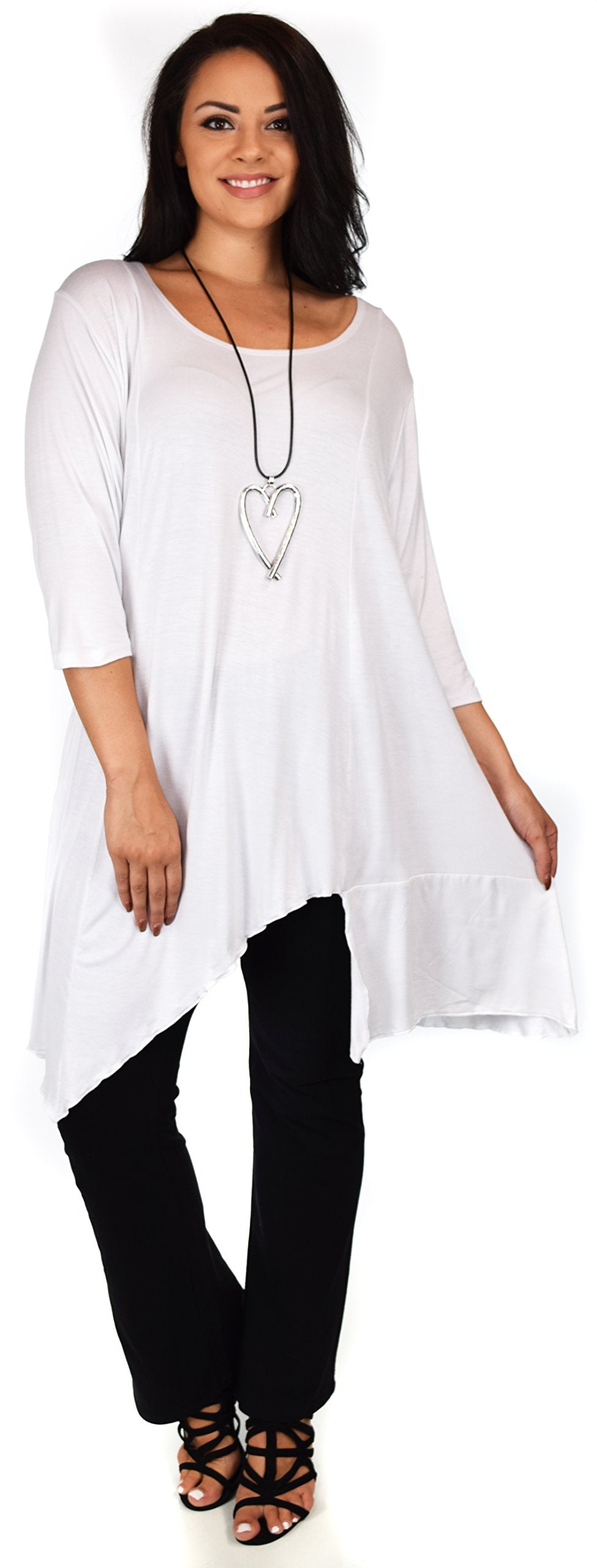 Plus Size Tunic, Full figured tunic, Summer Tunic,  Asymmetrical Tunic, Long Tunic, Designer Tunic, Women Tunic