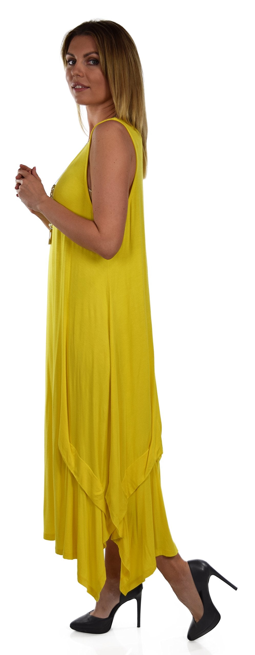 Sleeveless Loose Fitting Maxi Summer Dress in Plus Sizes