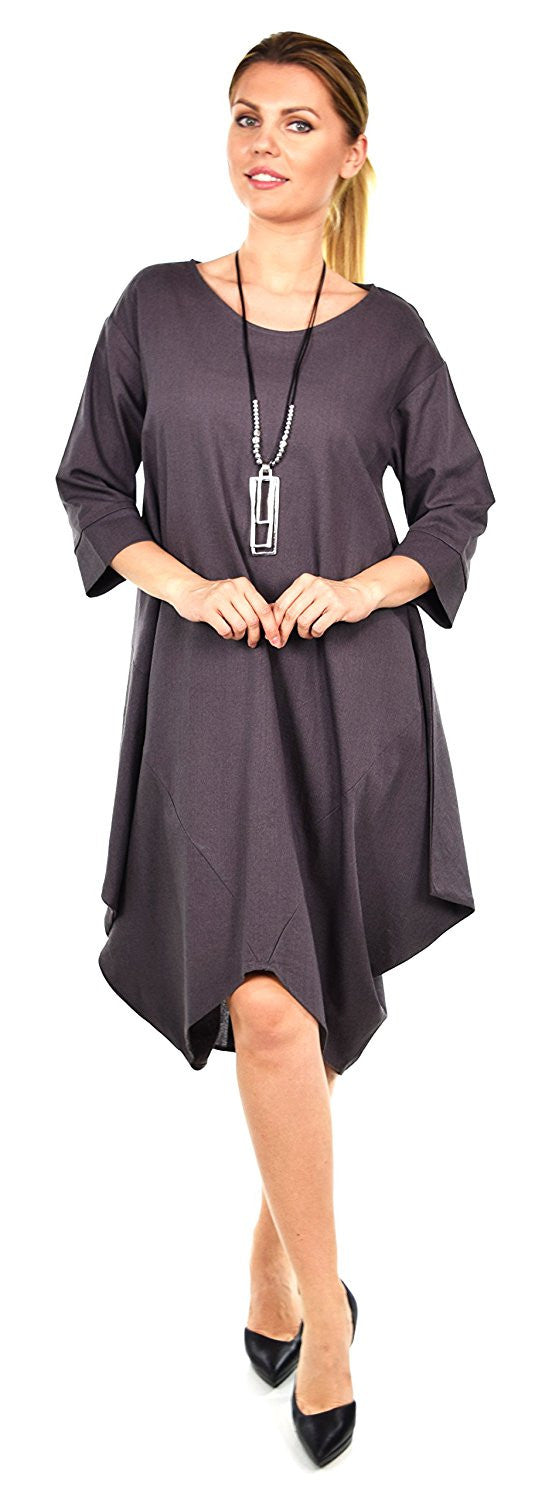 Linen Dress, Designer Linen Dress, Quirky Linen Dress, Lagenlook Linen Dress, Balloon Dress