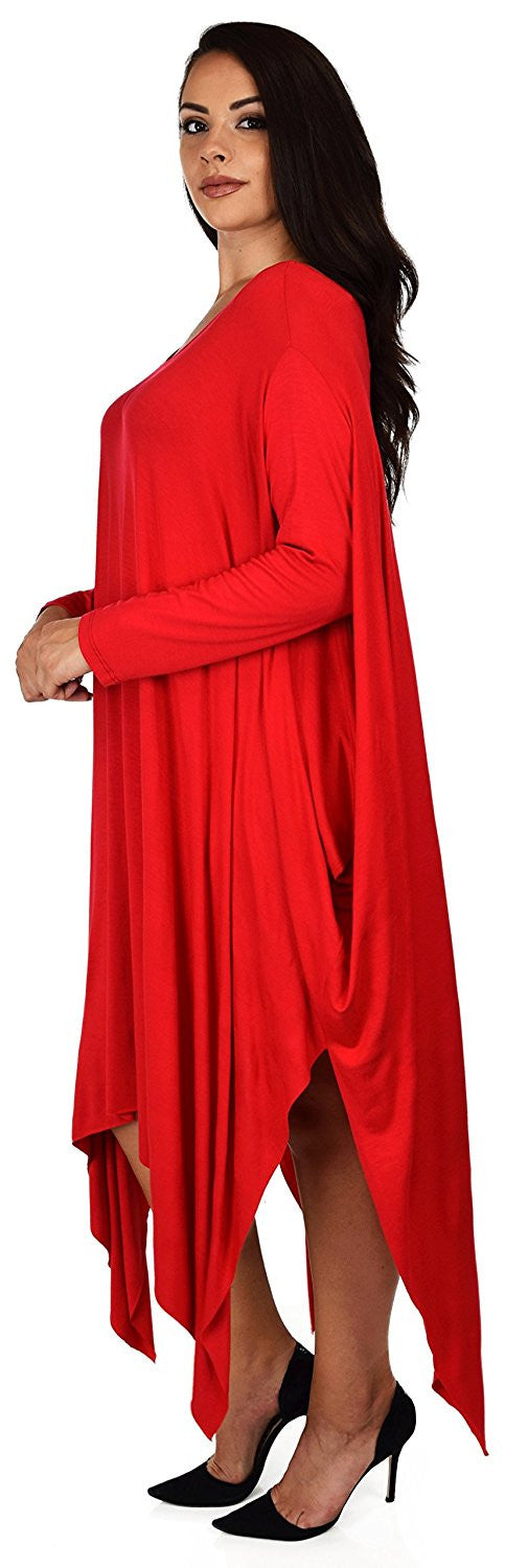 Plus Size Tunic Dress, Asymmetrical Tunic Dress, Comfortable Long Tunic Dress