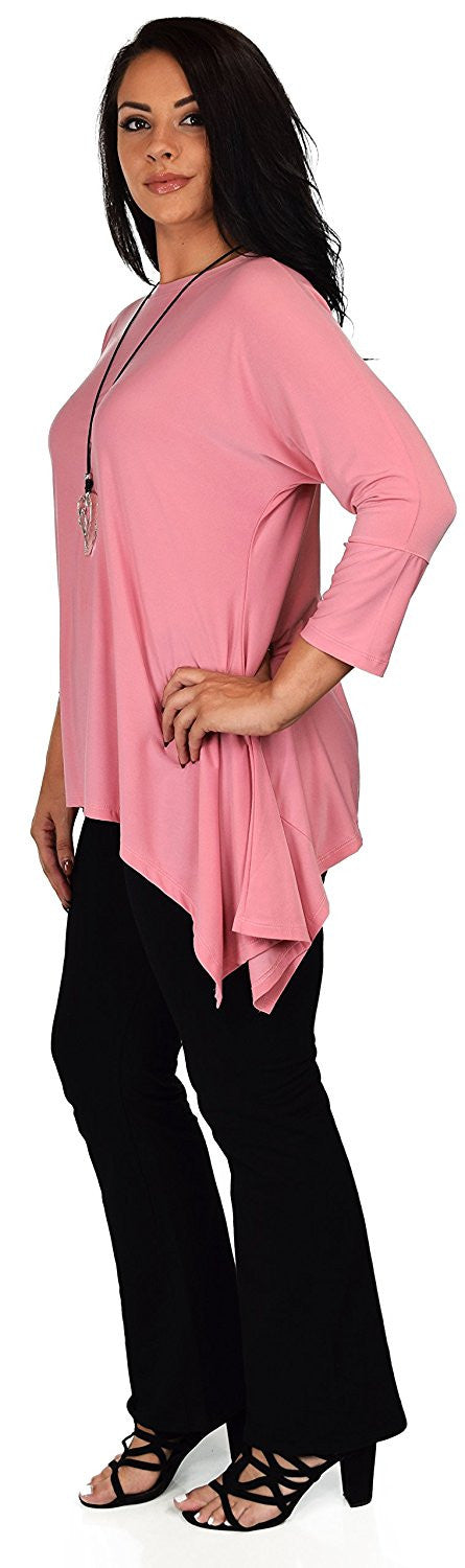 Summer Asymmetrical Fishtail Swing Tunic Shirt Top