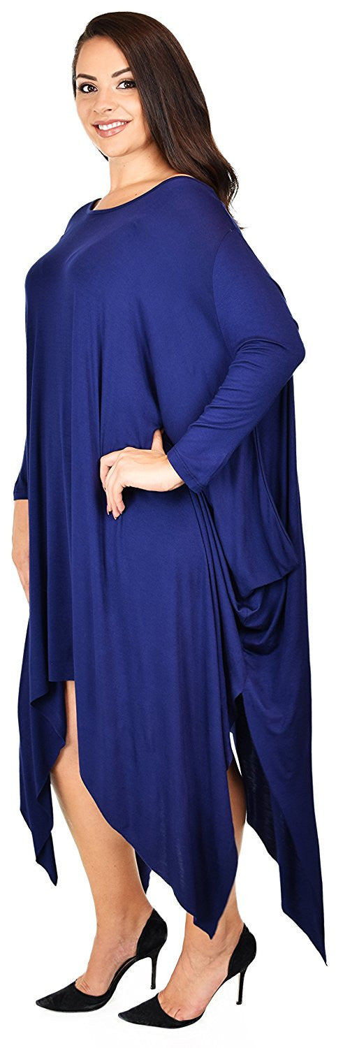 Plus Size Tunic Dress, Asymmetrical Tunic Dress, Comfortable Long Tunic Dress