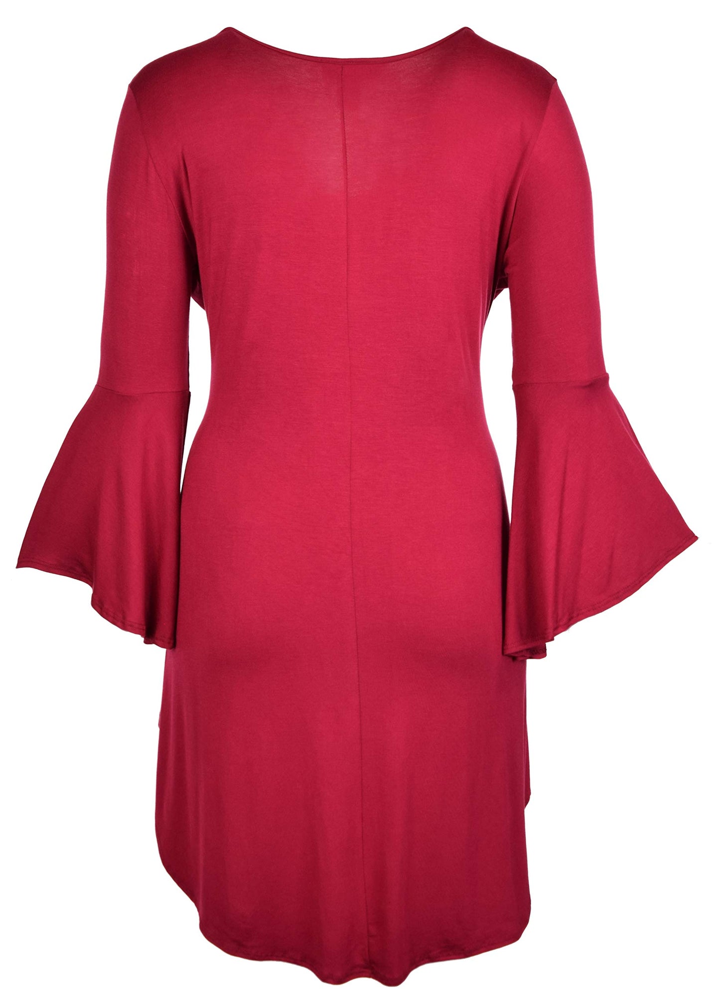 Women Plus Size High Low Bell Sleeve Gothic Blouse Tunic Top
