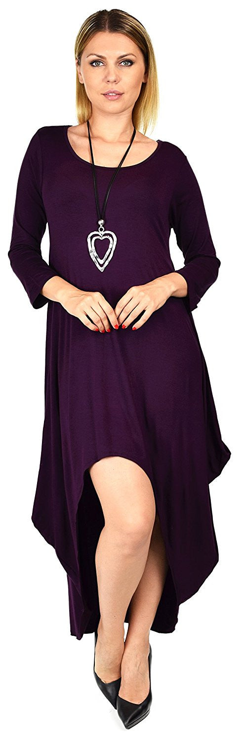 Hi Lo Lagenlook Curvy Dress, Maxi Dress, Summer Dress Reg & Plus Sizes