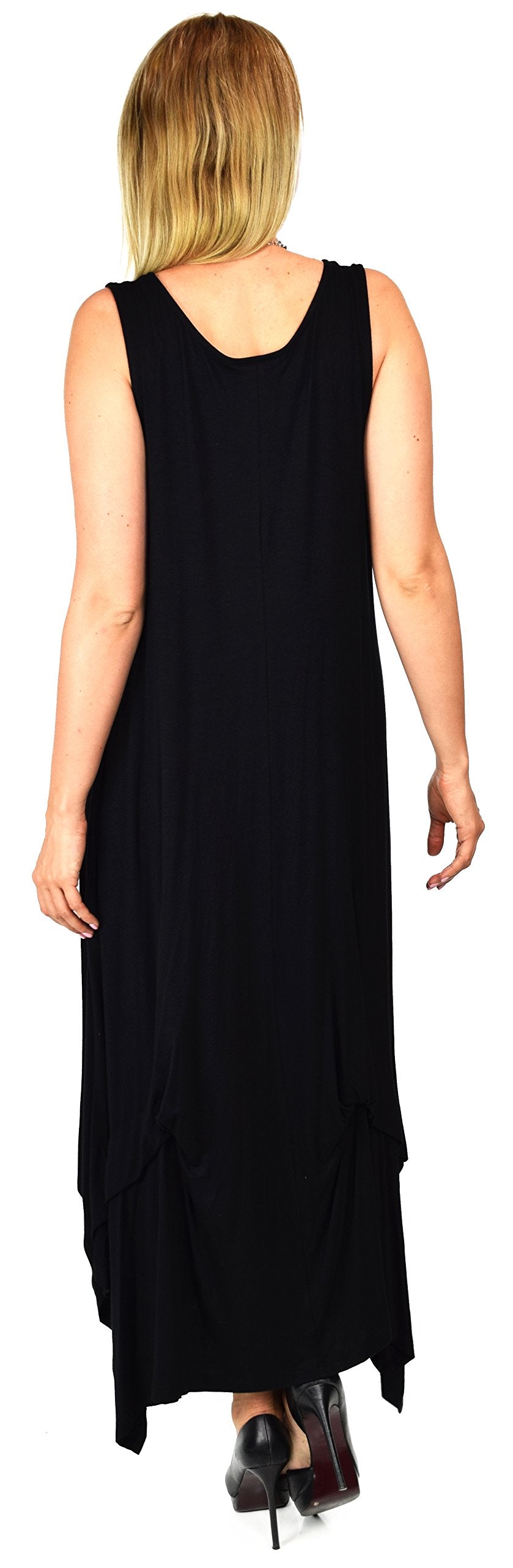 Sleeveless Loose Fitting Maxi Summer Dress in Plus Sizes