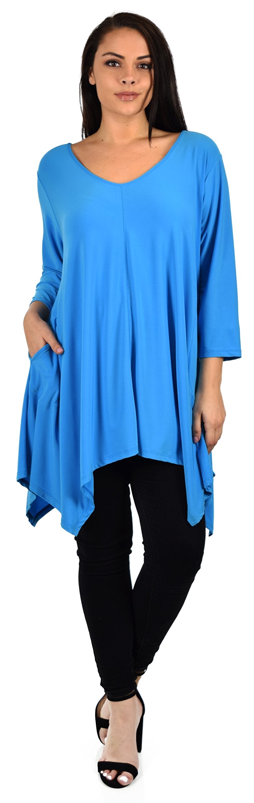 Comfyplus Tunic, Versatile and Oversize Tunic, lagen look Tunic,  Plus size tunic with side pockets. Fits 1XL/2XL/3XL