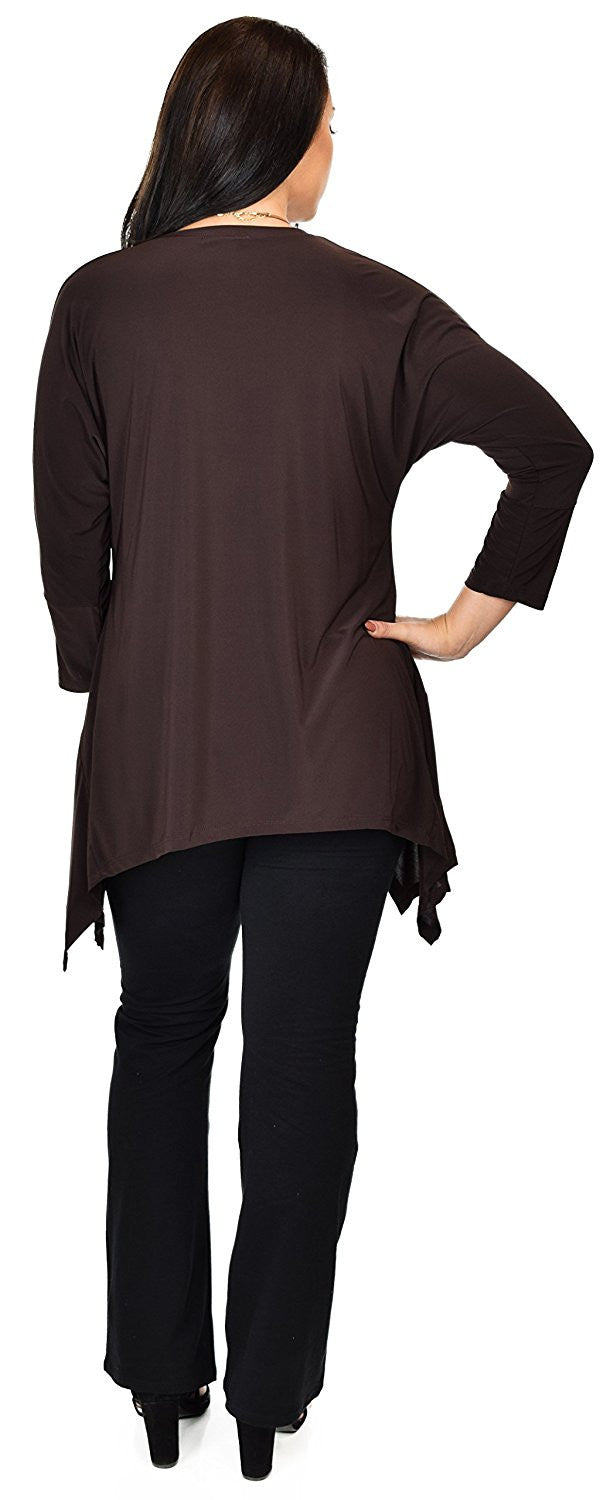 Summer Asymmetrical Fishtail Swing Tunic Shirt Top