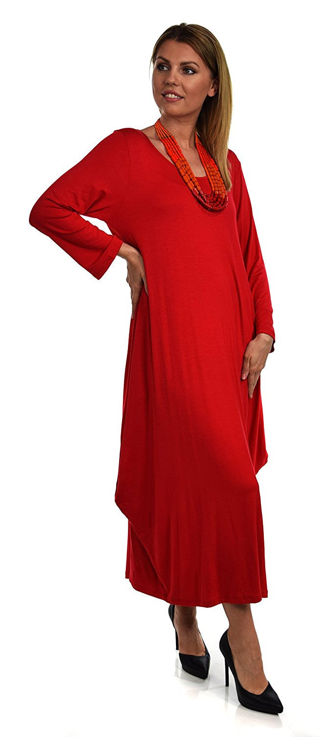 Lagenlook Plus Size Summer Dress Quirky Loose Fitting