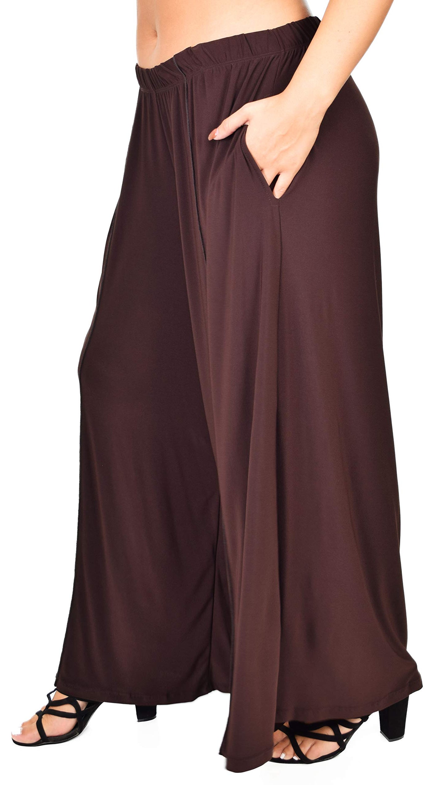 Relaxed fit, Pants, Wrinkleproof Pants, Plus Size Pants, Loose Fitting Boho Palazzo Pants with side pockets