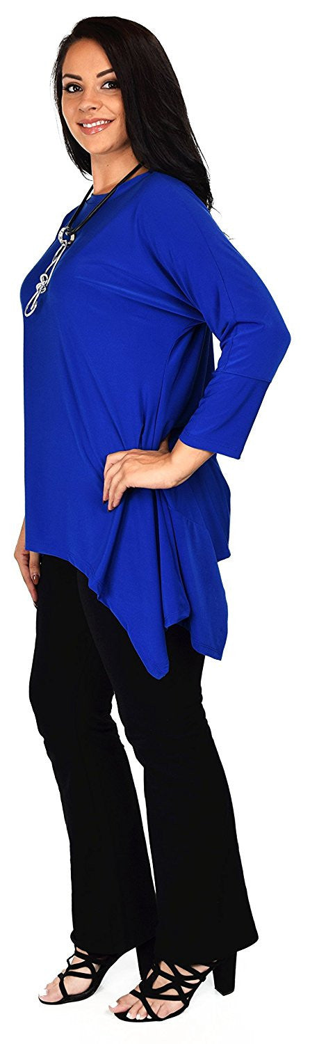 Summer Asymmetrical Fishtail Swing Tunic Shirt Top