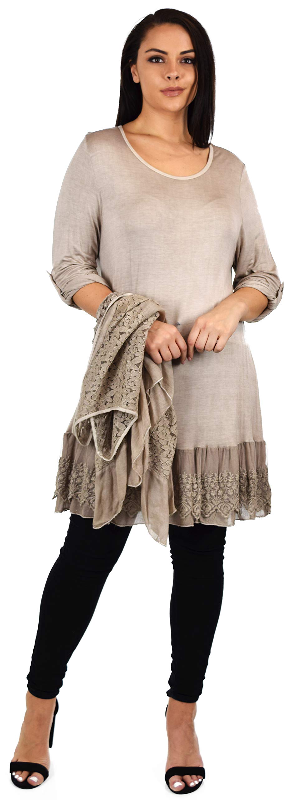 Dare2bStylish Lace Top, Women Lace tunic, Plus Size Lace Tunic, Plys size lace Blouse 2pc tunic set, Top + Vest Set