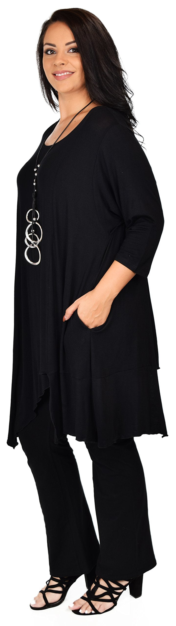 Plus Size Tunic, Full figured tunic, Summer Tunic,  Asymmetrical Tunic, Long Tunic, Designer Tunic, Women Tunic