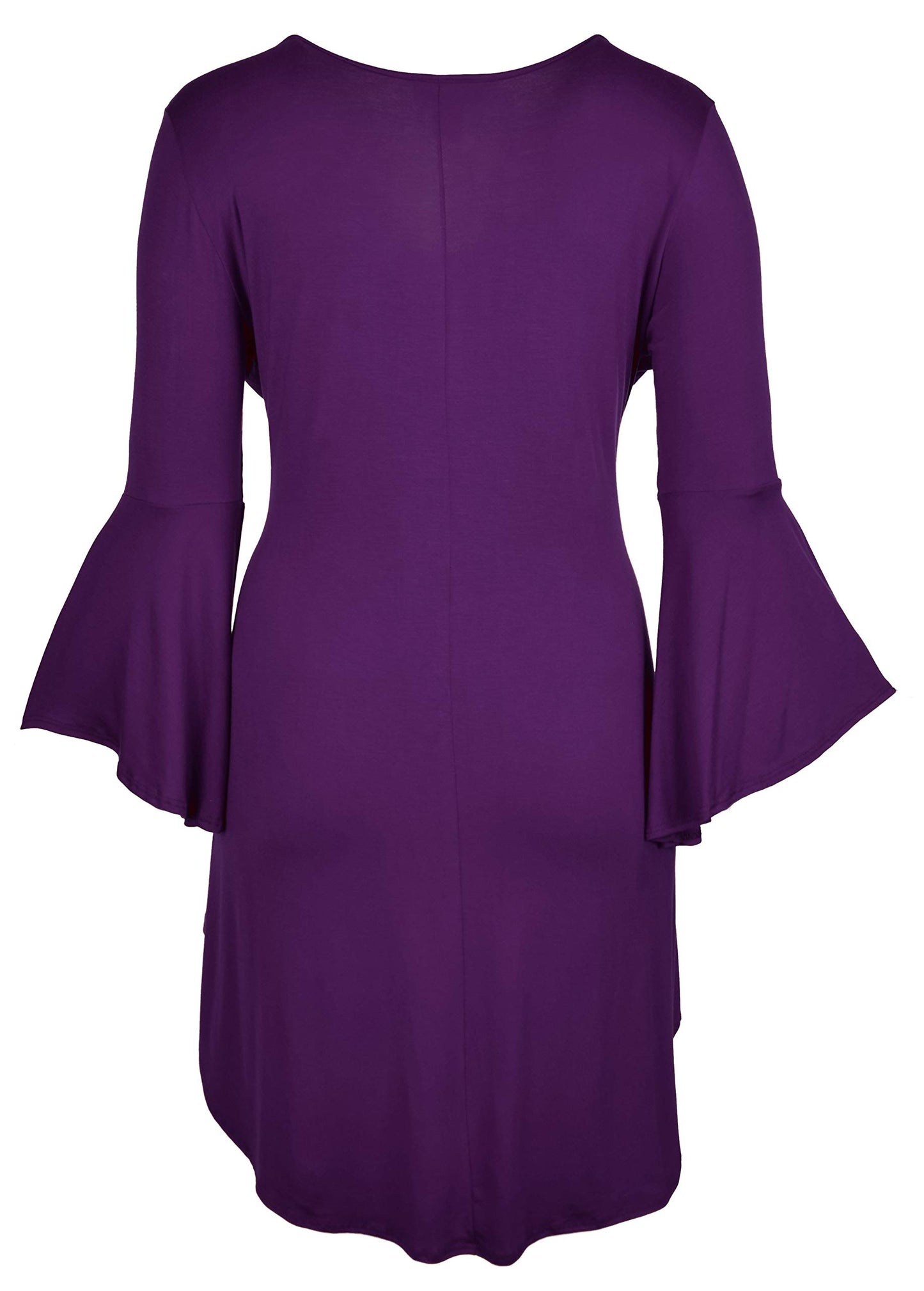 Women Plus Size High Low Bell Sleeve Gothic Blouse Tunic Top