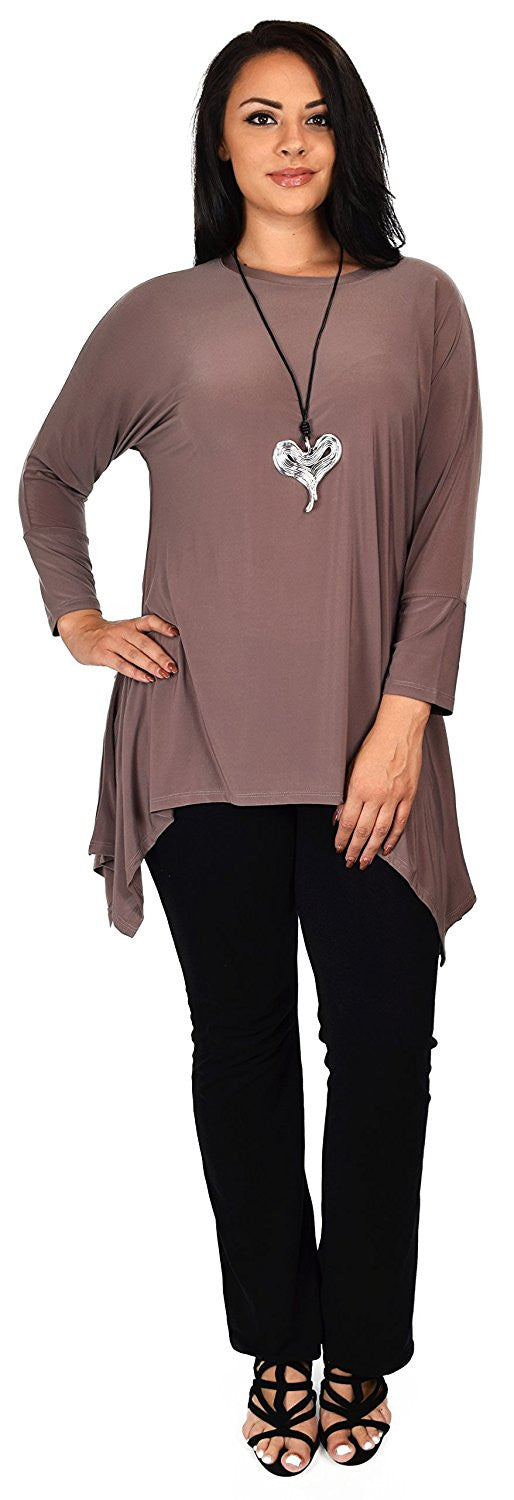 Summer Asymmetrical Fishtail Swing Tunic Shirt Top