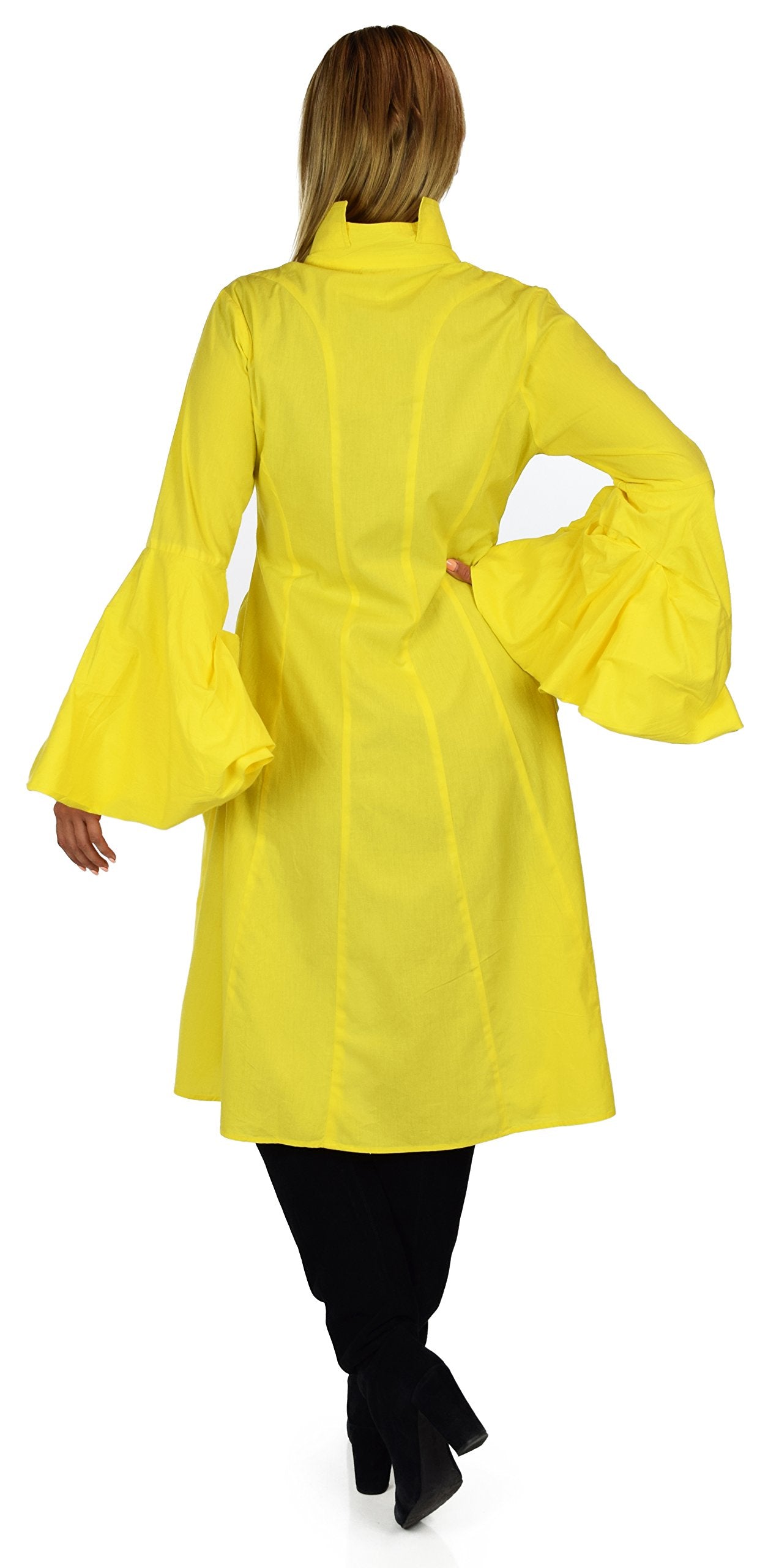 Dare2bStylish Women Western High Low Dress Shirt Blouse w/ Edwardian Sleeves | Reg & Plus Sizes