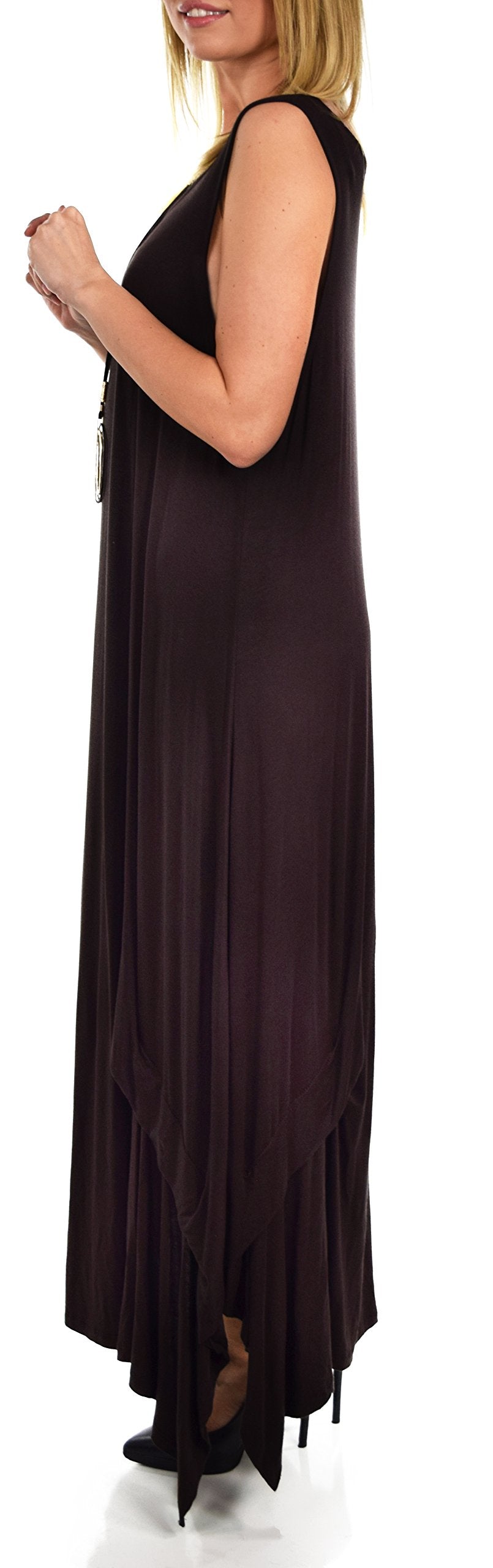 Sleeveless Loose Fitting Maxi Summer Dress in Plus Sizes