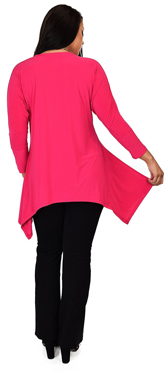 Summer Asymmetrical Fishtail Swing Tunic Shirt Top