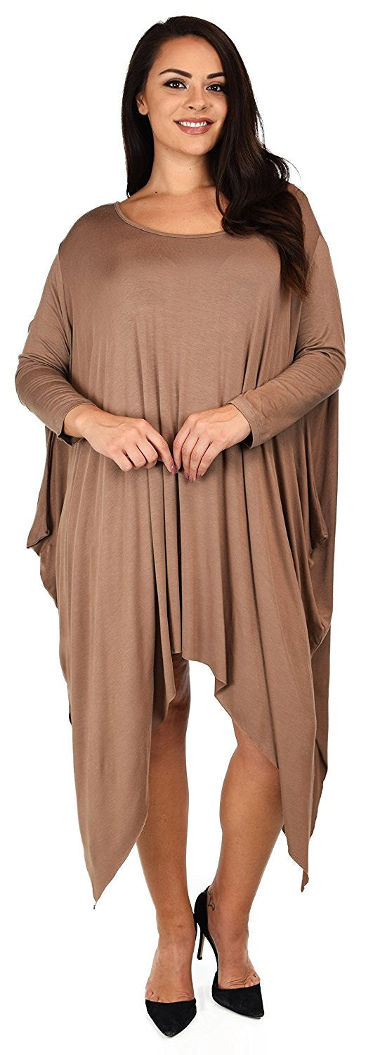 Plus Size Tunic Dress, Asymmetrical Tunic Dress, Comfortable Long Tunic Dress
