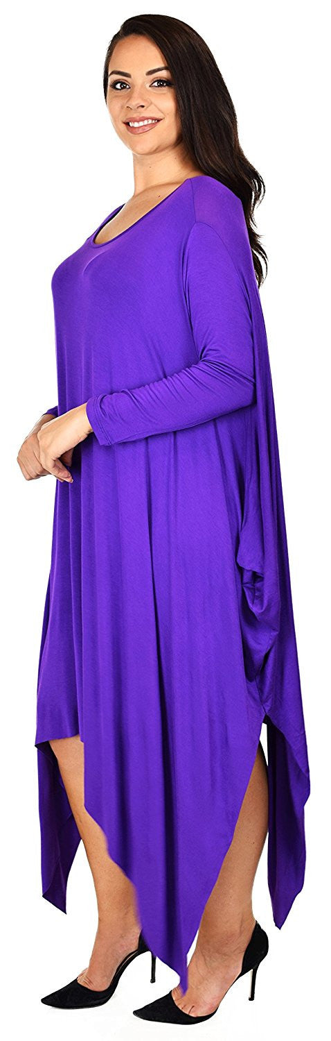 Plus Size Tunic Dress, Asymmetrical Tunic Dress, Comfortable Long Tunic Dress