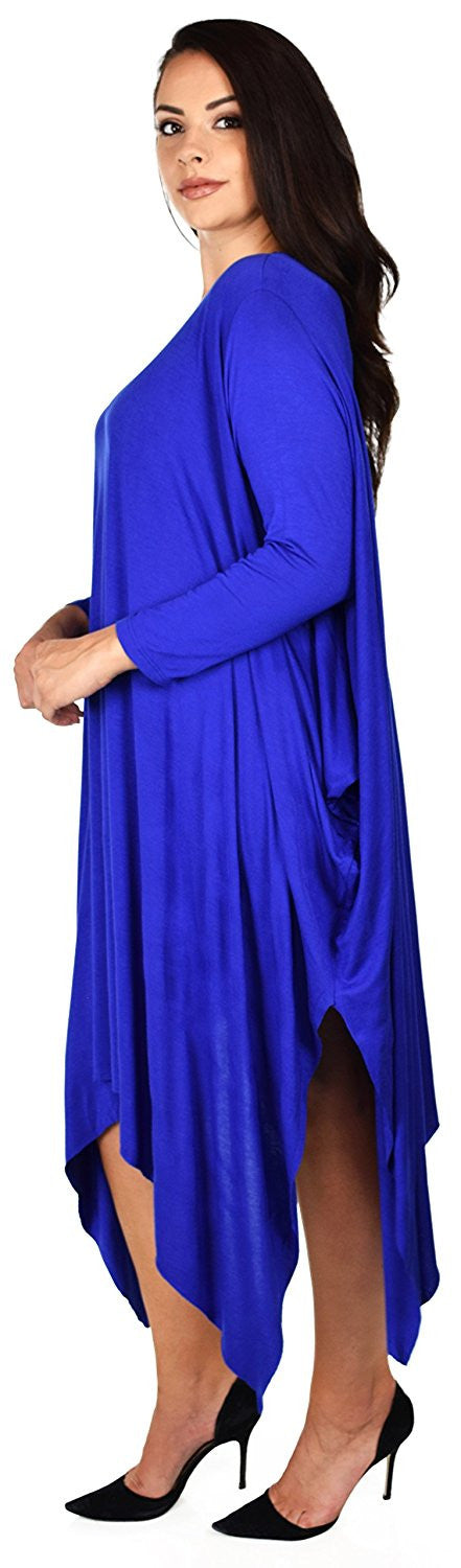 Plus Size Tunic Dress, Asymmetrical Tunic Dress, Comfortable Long Tunic Dress