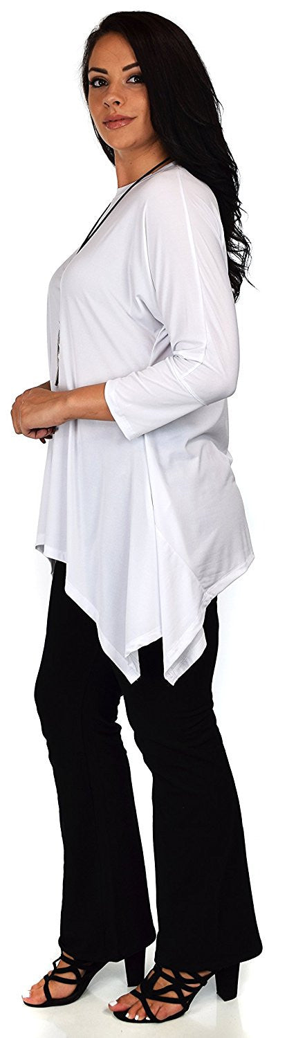 Summer Asymmetrical Fishtail Swing Tunic Shirt Top