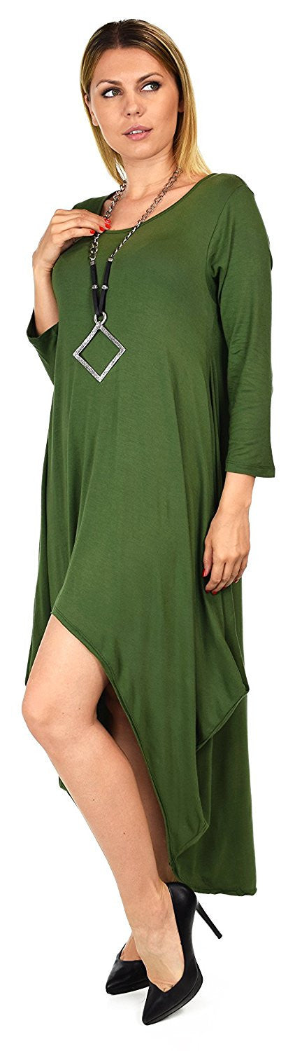 Plus Size Dress,Designer Dress,Lagenlook Dress,  Hi Low Dress, Maxi Dress, Plus Size Dress. XL/1XL AND 2XL/3XL