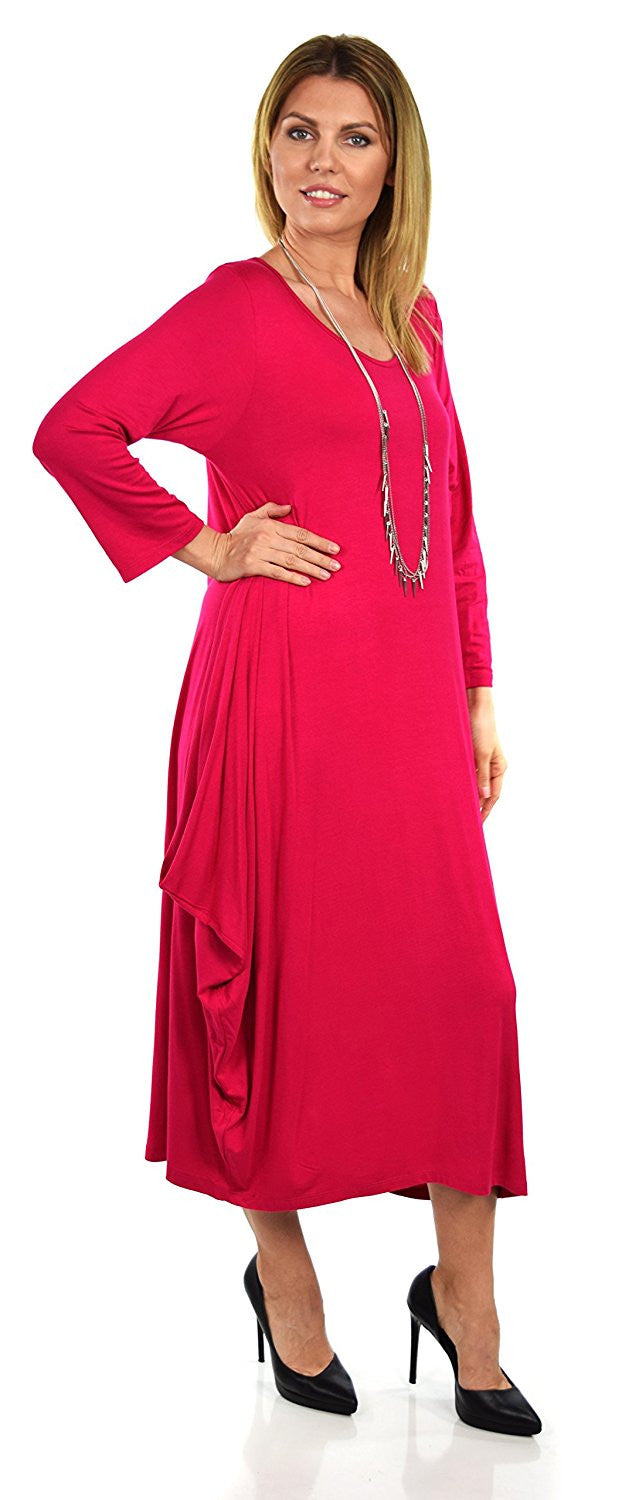 Lagenlook Plus Size Summer Dress Quirky Loose Fitting