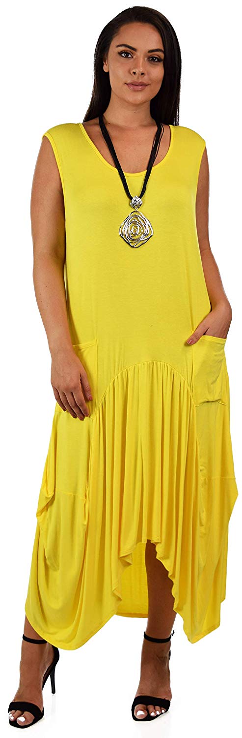 Dare2BStylish Plus Size High Low Sleeveless Loose Fitting Maxi Dress
