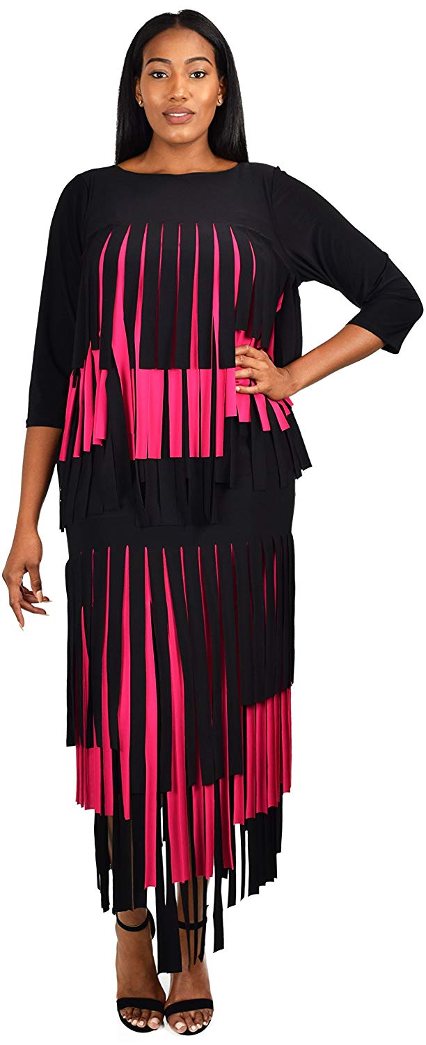 Dare2bStylish Women 2 Piece Car Wash Skirt Set Maxi Dress Outfit | Reg & Plus Sizes