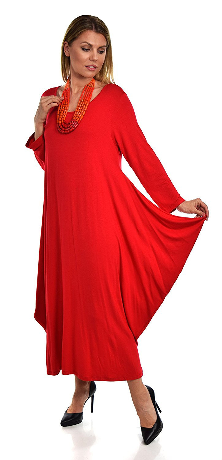 Lagenlook Plus Size Summer Dress Quirky Loose Fitting