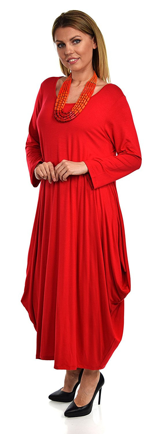 Lagenlook Plus Size Summer Dress Quirky Loose Fitting