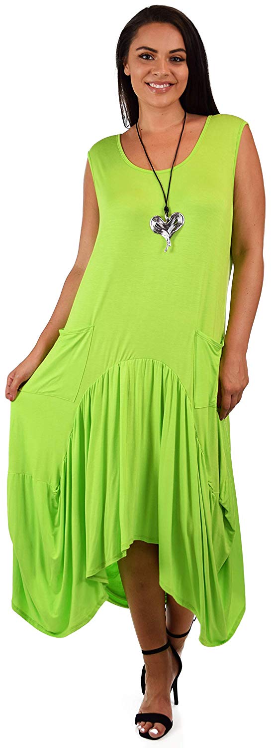 Dare2BStylish Plus Size High Low Sleeveless Loose Fitting Maxi Dress
