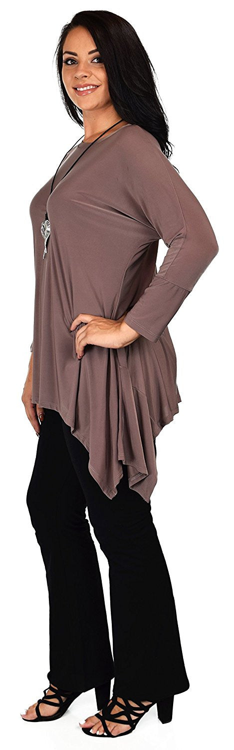 Summer Asymmetrical Fishtail Swing Tunic Shirt Top
